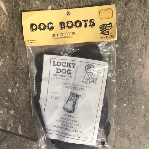 Lucky Dog Equipment, Inc. Dog Lucky Dog Leather Dog Boots Vintage